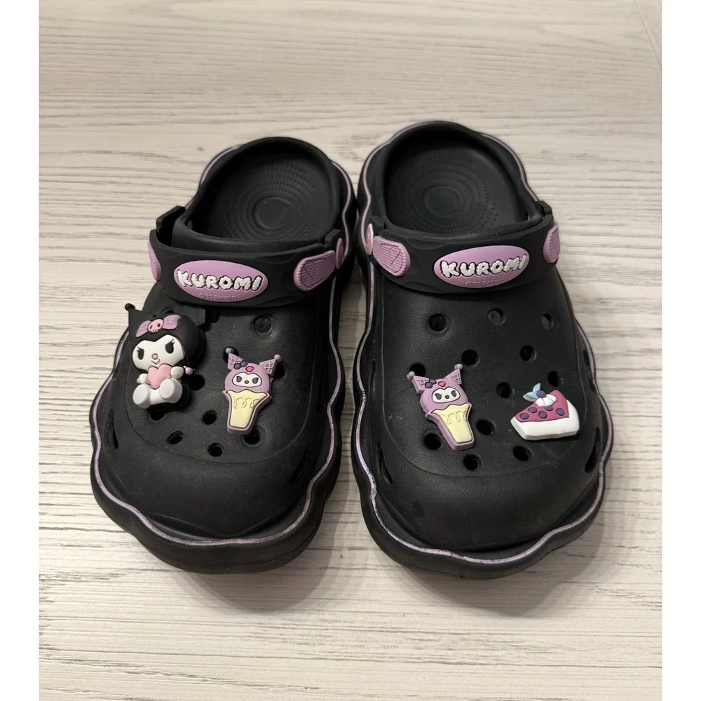 Kuromi Sanrio Hello Kitty Sandal Classic Clog Crocs Jibbitz Charms 37-38 / 6-7